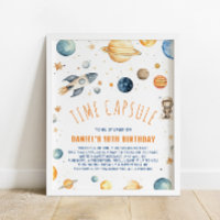 Astronaut Outer Space Time Capsule Boy Birthday
