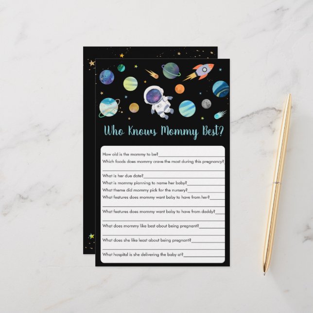 Astronaut Outer Space Who Knows Mummy Best Game (Front/Back In Situ)