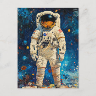 Astronaut Painting Postcard