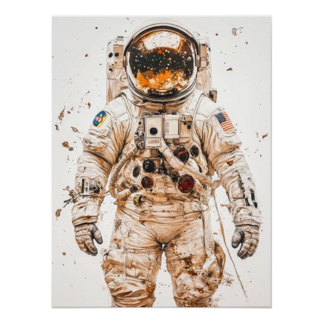 Astronaut Painting Poster (Front)