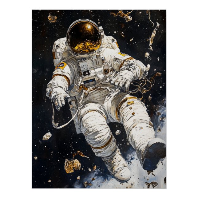 Astronaut Painting Poster (Front)