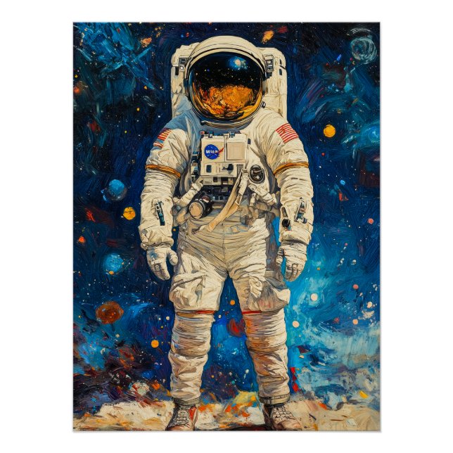Astronaut Painting Poster (Front)