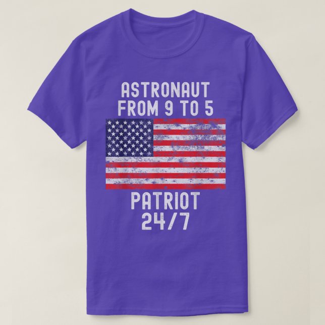Astronaut Patriot Shirt Patriotic 4th of July USA  (Design Front)