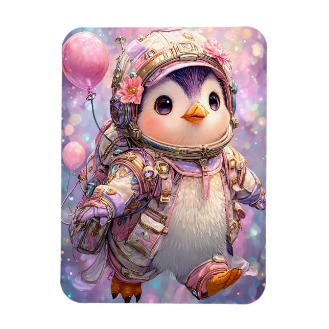 Astronaut Penguin Magnet (Vertical)