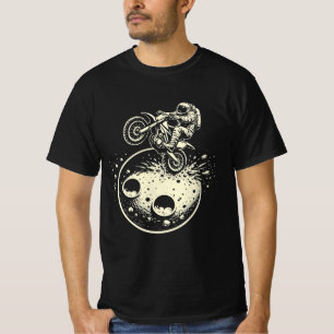 Astronaut Performing a Wheelie on Mars T-Shirt