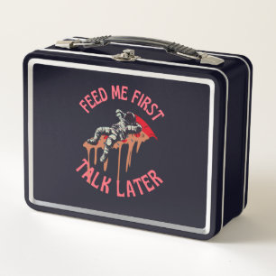 Astronaut Pizza Funny  Metal Lunch Box