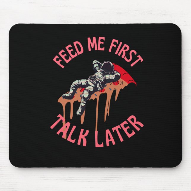 Astronaut Pizza Funny  Mouse Mat (Front)