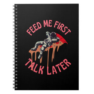 Astronaut Pizza Funny Notebook