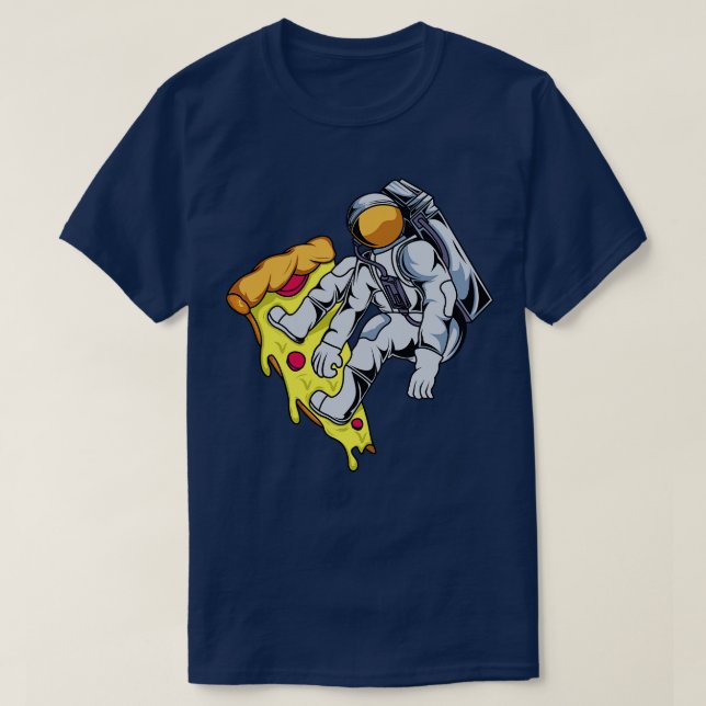 Astronaut Pizza Surfer  T-Shirt (Design Front)
