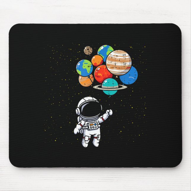 Astronaut Planet Balloons Cute Space Galaxy Boys G Mouse Mat (Front)