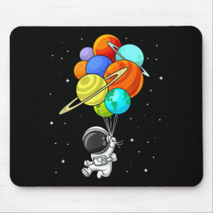 Astronaut Planet Balloons Solar-system Space Kids Mouse Mat