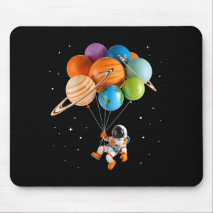 Astronaut Planet Balloons Solar-system Space Kids Mouse Mat