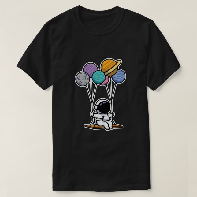 Astronaut Planet Space Swing Shirt, Space Shirts (Design Front)