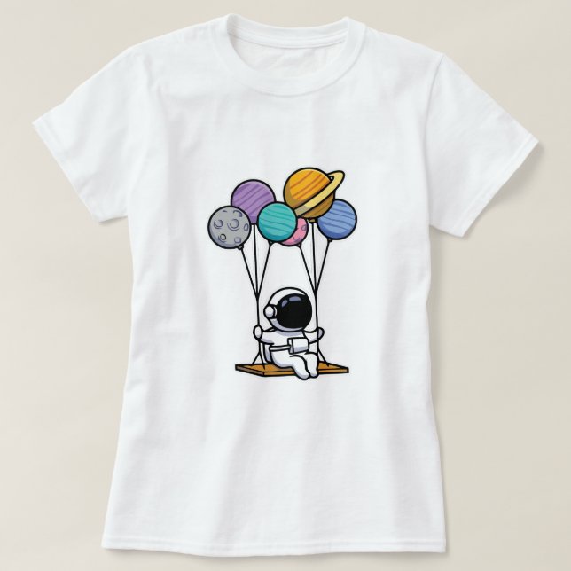 Astronaut Planet Space Swing Shirt, Space Shirts (Design Front)