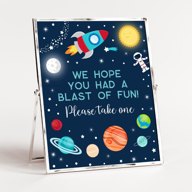 Astronaut Planets Outer Space Birthday Favour Sign (Creator Uploaded)