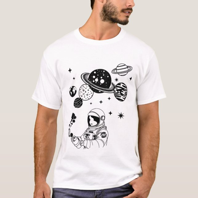 Astronaut & Planets T-Shirt (Front)