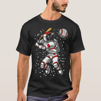 astronaut playing baseball apparel  T-Shirt