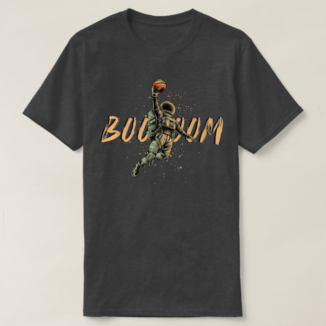 Astronaut playing basketball  T-Shirt (Design Front)