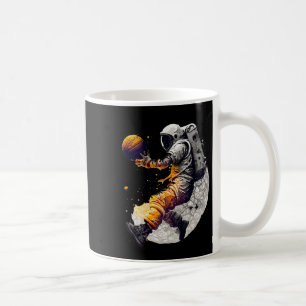 Astronaut Playing Bysketbyll Coffee Mug