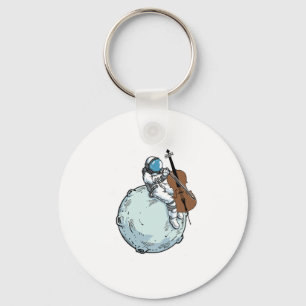 Astronaut Playing Cello Music Cello Lover Gift Key Ring