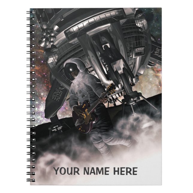 Astronaut playing guitar. Personalised Notebook (Front)