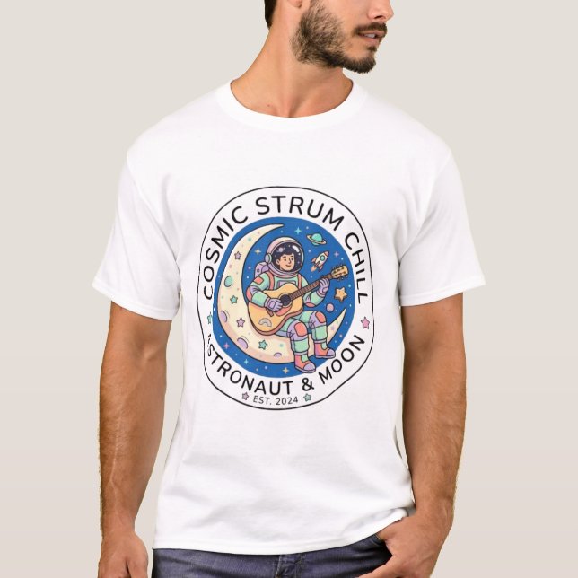 Astronaut Playing Guitar T-Shirt (Front)