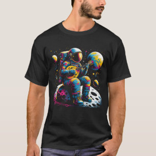 Astronaut Playing Mandolin in Space Mandolin T-Shirt