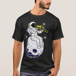 Astronaut Playing Trombone Vintage  T-Shirt