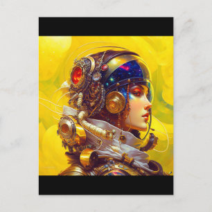 Astronaut Postkarte Postcard