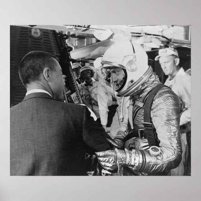 Astronaut preparing for insertion into Freedom 7 Poster (Front)
