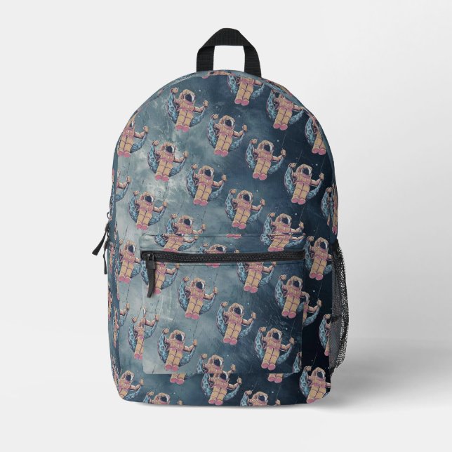 Astronaut Printed Backpack (Front)