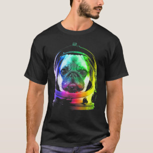 Astronaut Pug Space Cat For Men Women Kids T-Shirt