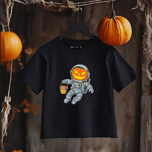 Astronaut Pumpkin Head,Space Halloween Toddler T-Shirt