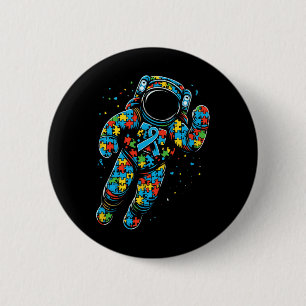 Astronaut Puzzle Autism Awareness Autistic Womens 6 Cm Round Badge