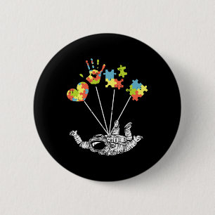 Astronaut Puzzle Autism Awareness Gifts For Autist 6 Cm Round Badge