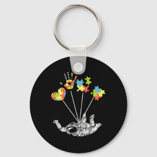 Astronaut Puzzle Autism Awareness Gifts For Autist Key Ring