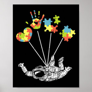 Astronaut Puzzle Autism Awareness Gifts For Autist Poster