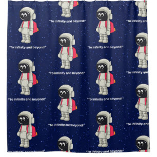 ASTRONAUT QUOTE SHOWER CURTAIN