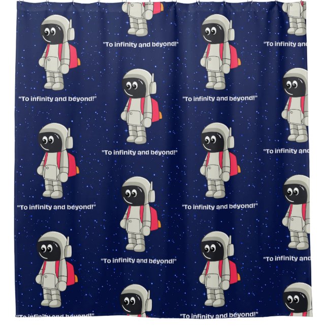 ASTRONAUT QUOTE SHOWER CURTAIN (Front)
