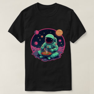 "Astronaut Ramen Noodle  – Fun Space Graphic T-Shirt
