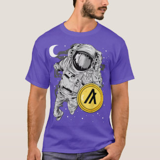 Astronaut Reaching Algorand ALGO Coin To The Moon  T-Shirt