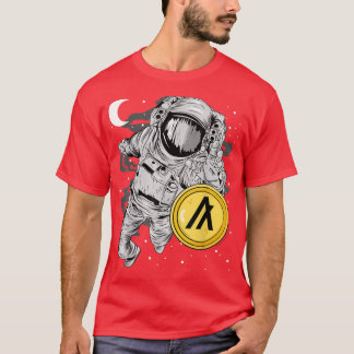 Astronaut Reaching Algorand ALGO Coin To The Moon  T-Shirt