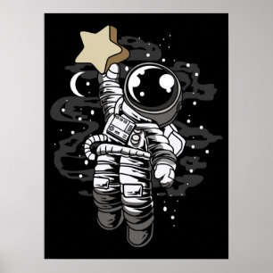 Astronaut Reaching for the Star Poster