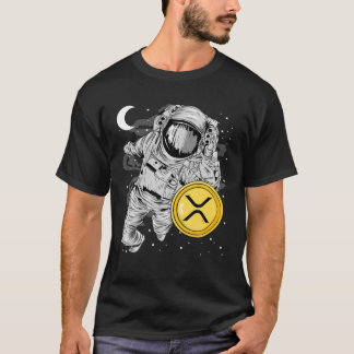 Astronaut Reaching Ripple XRP Coin To The Moon Cry T-Shirt