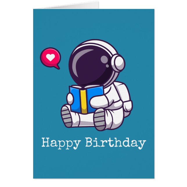 Astronaut reading book cute kids (Front)