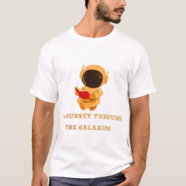 Astronaut Reading Space T-Shirt (Front)