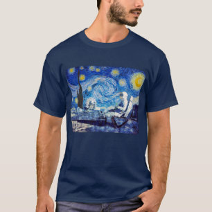Astronaut rest under Starry Night Hoodie T-Shirt