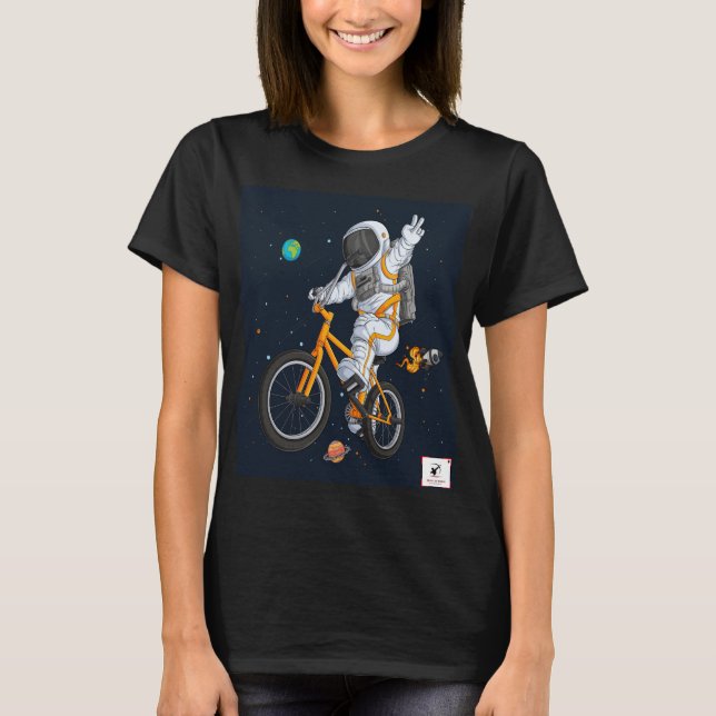 Astronaut Riding a BMX T-Shirt design (Front)