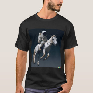 Astronaut Riding A Horse In Space Original Artwork T-Shirt