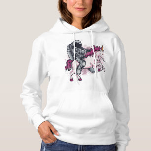 Astronaut riding a pink Unicorn T-shirt Hat Hoodie
